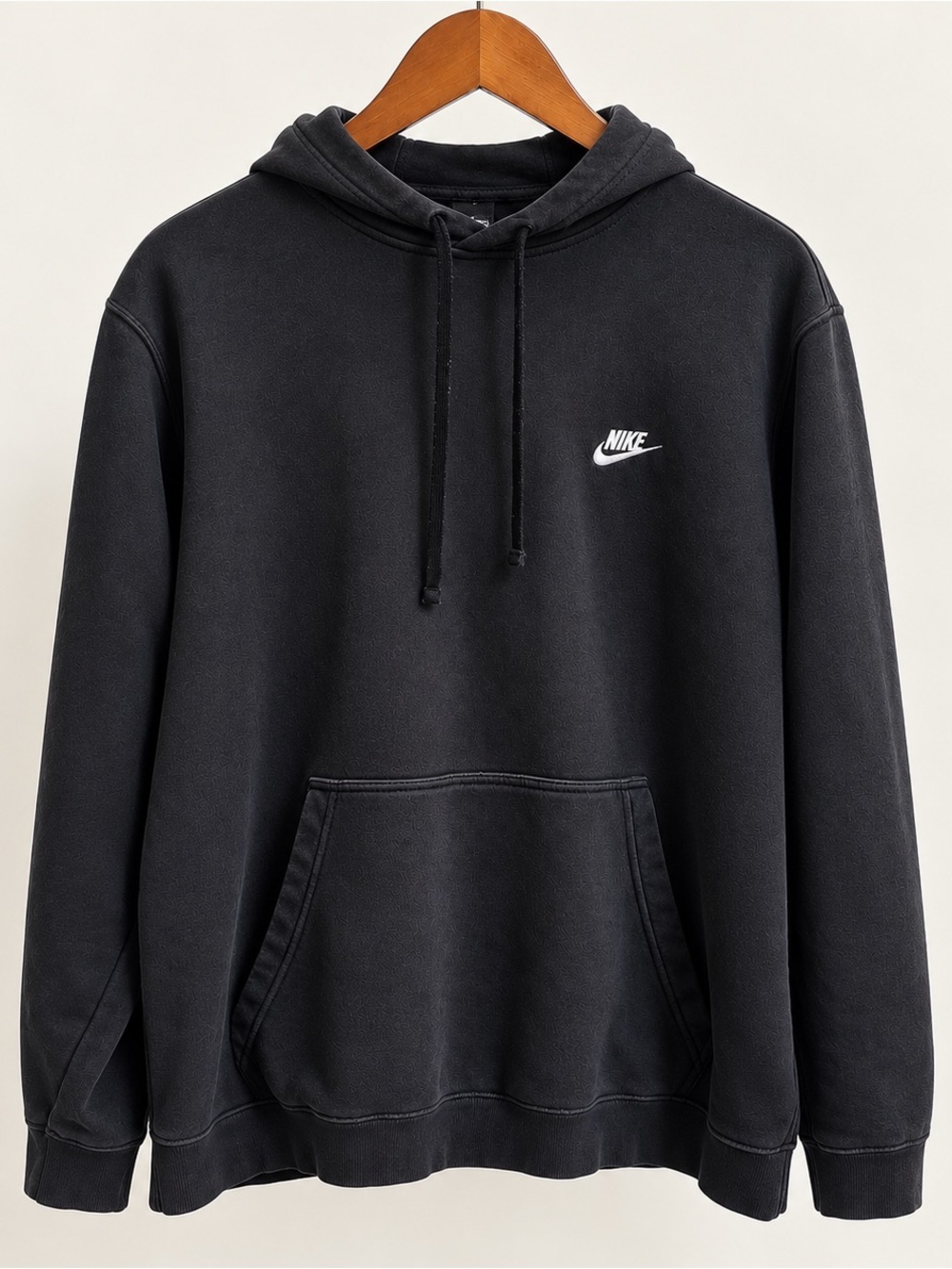 Nike Black Hoodie with White Swoosh